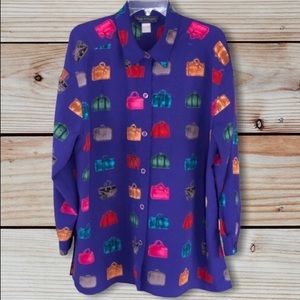Vintage Maggie McNaughton Blouse Button-up Purse